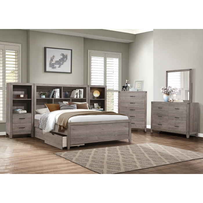 Woodrow Brownish Gray Full Platform Bed