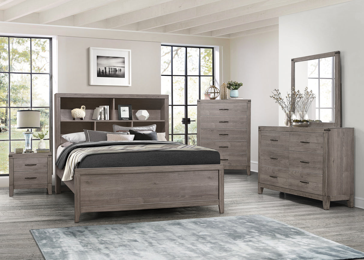 Woodrow Brownish Gray Full Platform Bed
