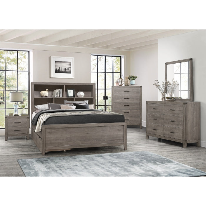 Woodrow Brownish Gray Full Platform Bed