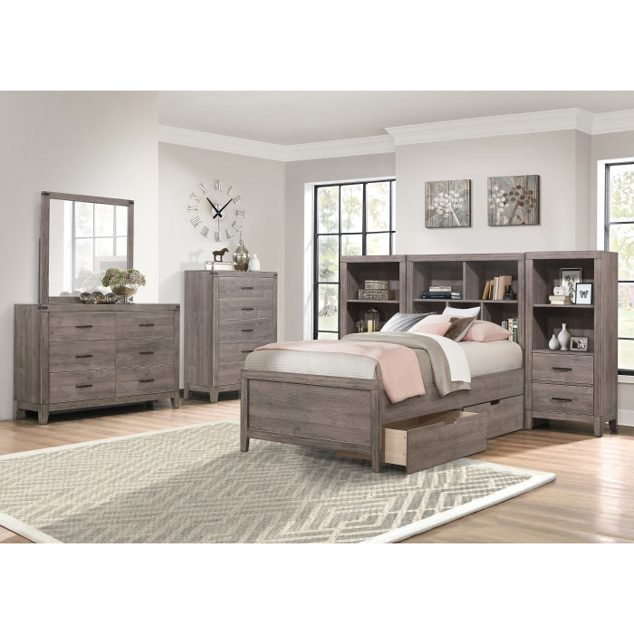 Woodrow Brownish Gray Twin Platform Bed