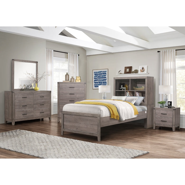 Woodrow Brownish Gray Twin Platform Bed