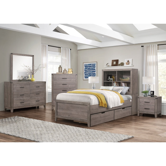 Woodrow Brownish Gray Twin Platform Bed