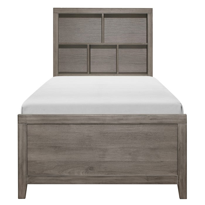 Woodrow Brownish Gray Twin Platform Bed