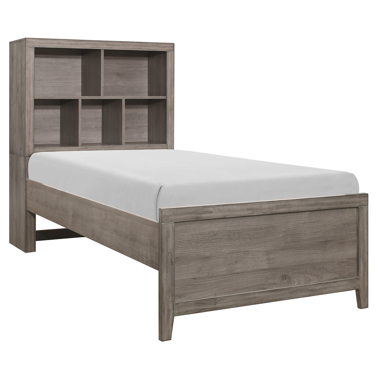 Woodrow Brownish Gray Twin Platform Bed