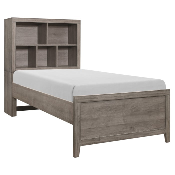 Woodrow Brownish Gray Twin Platform Bed