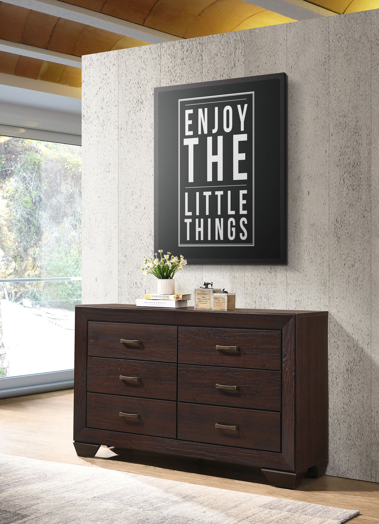 Kauffman 6-Drawer Dresser Dark Cocoa