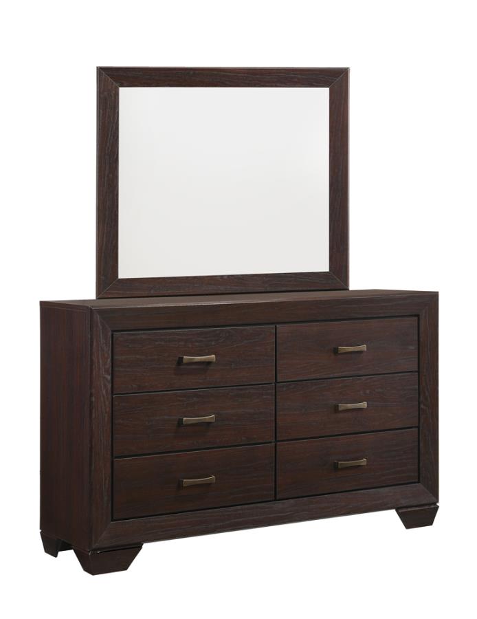 Kauffman 6-Drawer Dresser Dark Cocoa