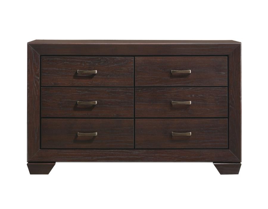 Kauffman 6-Drawer Dresser Dark Cocoa