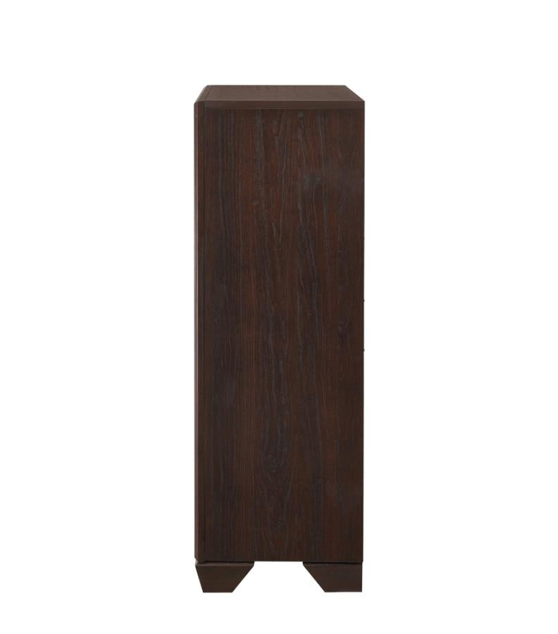 Kauffman 5-Drawer Chest Dark Cocoa