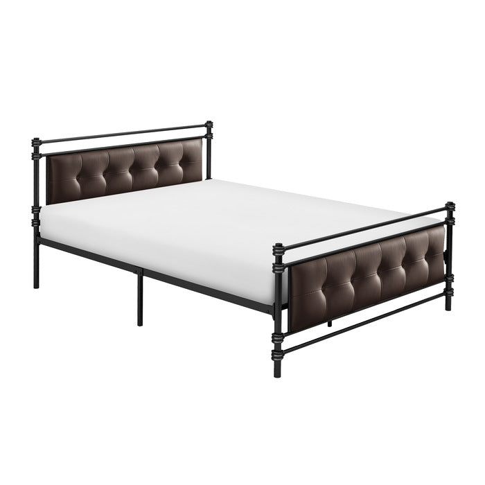 Jayla Brown Full Metal Platform Bed