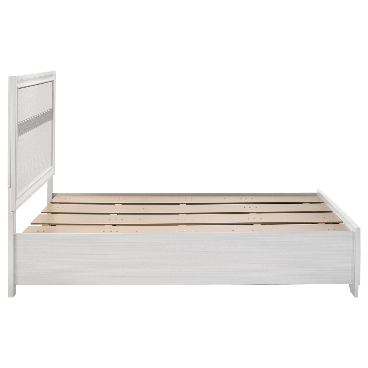Miranda White 51-Inch Wood Full Storage Panel Bed
