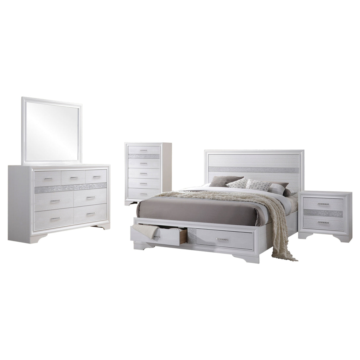 Miranda White 5-Piece Queen Bedroom Set
