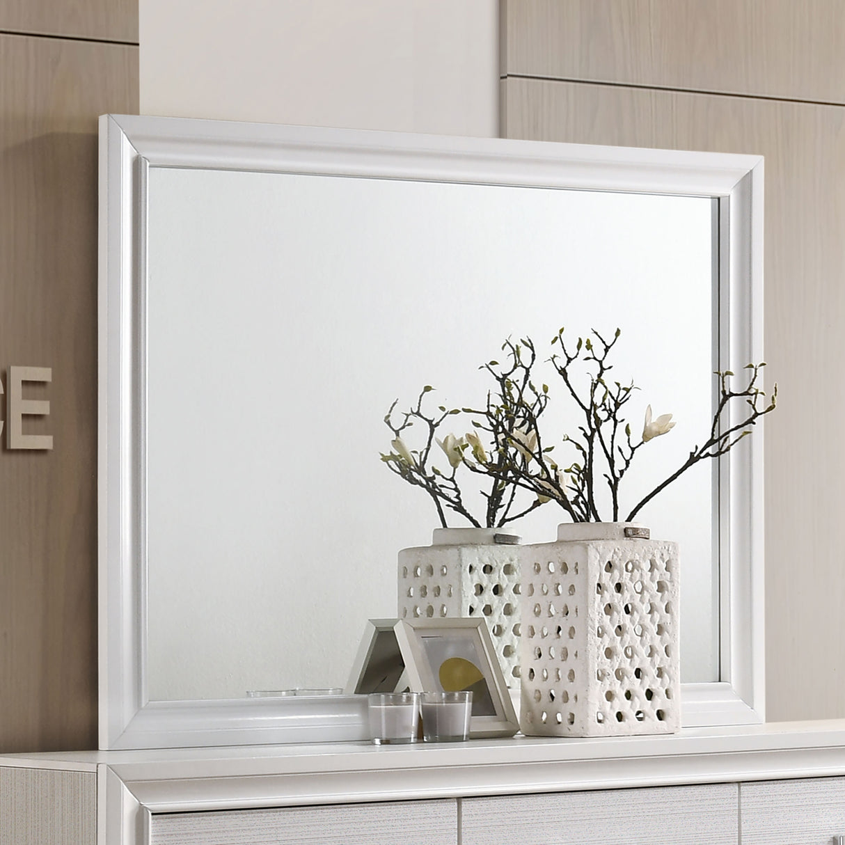 Miranda Rectangular Mirror White