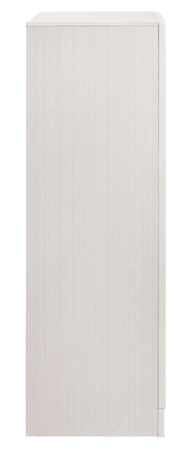 Miranda 5-Drawer Chest White And Rhinestone