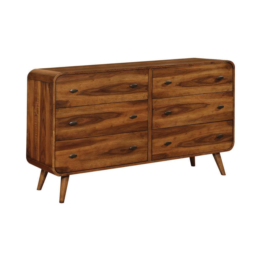 Robyn 6-Drawer Dresser Dark Walnut