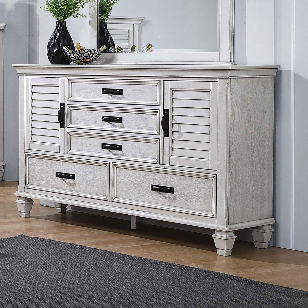 Franco 5-Drawer Dresser Antique White