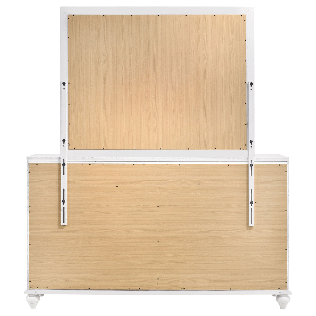 Barzini White 7-Drawer Dresser With Mirror