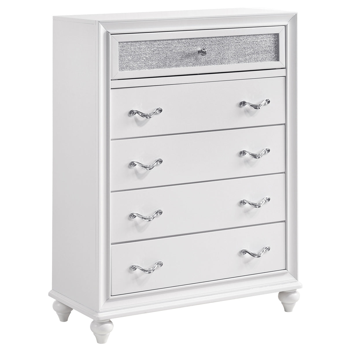 Barzini 5-Drawer Chest White