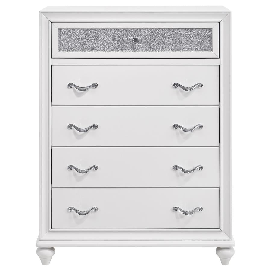 Barzini 5-Drawer Chest White