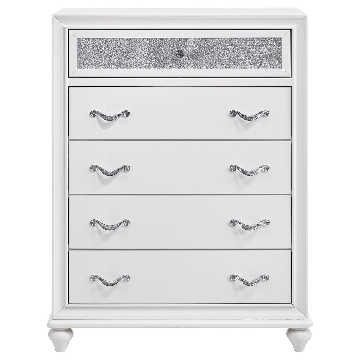Barzini 5-Drawer Chest White