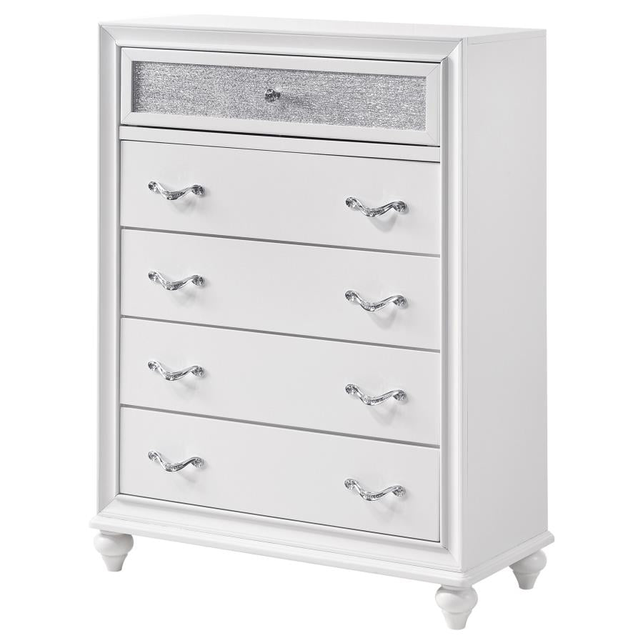 Barzini 5-Drawer Chest White