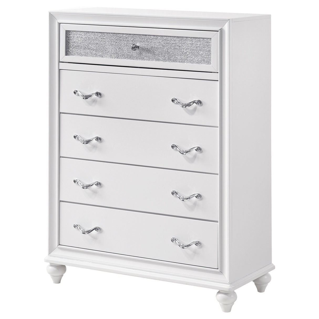 Barzini 5-Drawer Chest White