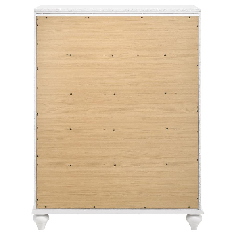 Barzini 5-Drawer Chest White