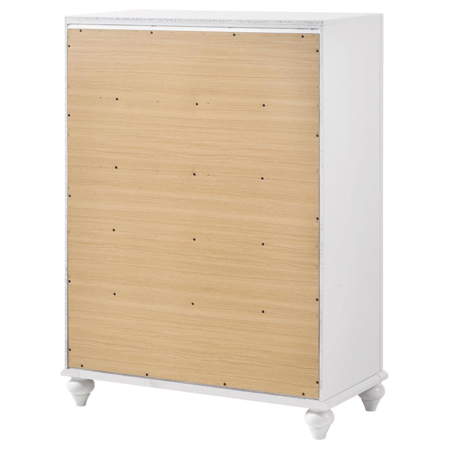 Barzini 5-Drawer Chest White