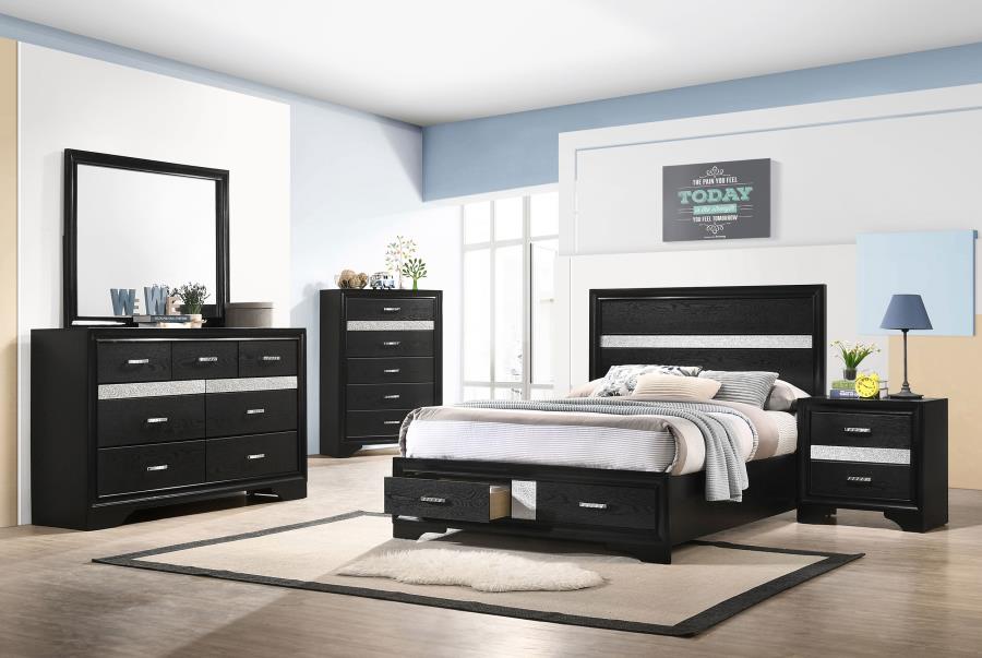 Miranda Black 5-Piece Full Bedroom Set
