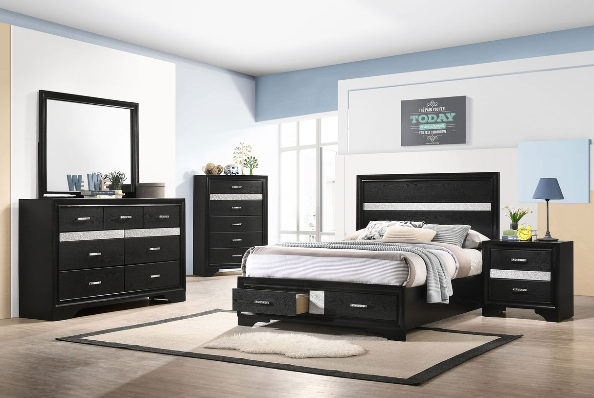 Miranda Black 5-Piece Full Bedroom Set