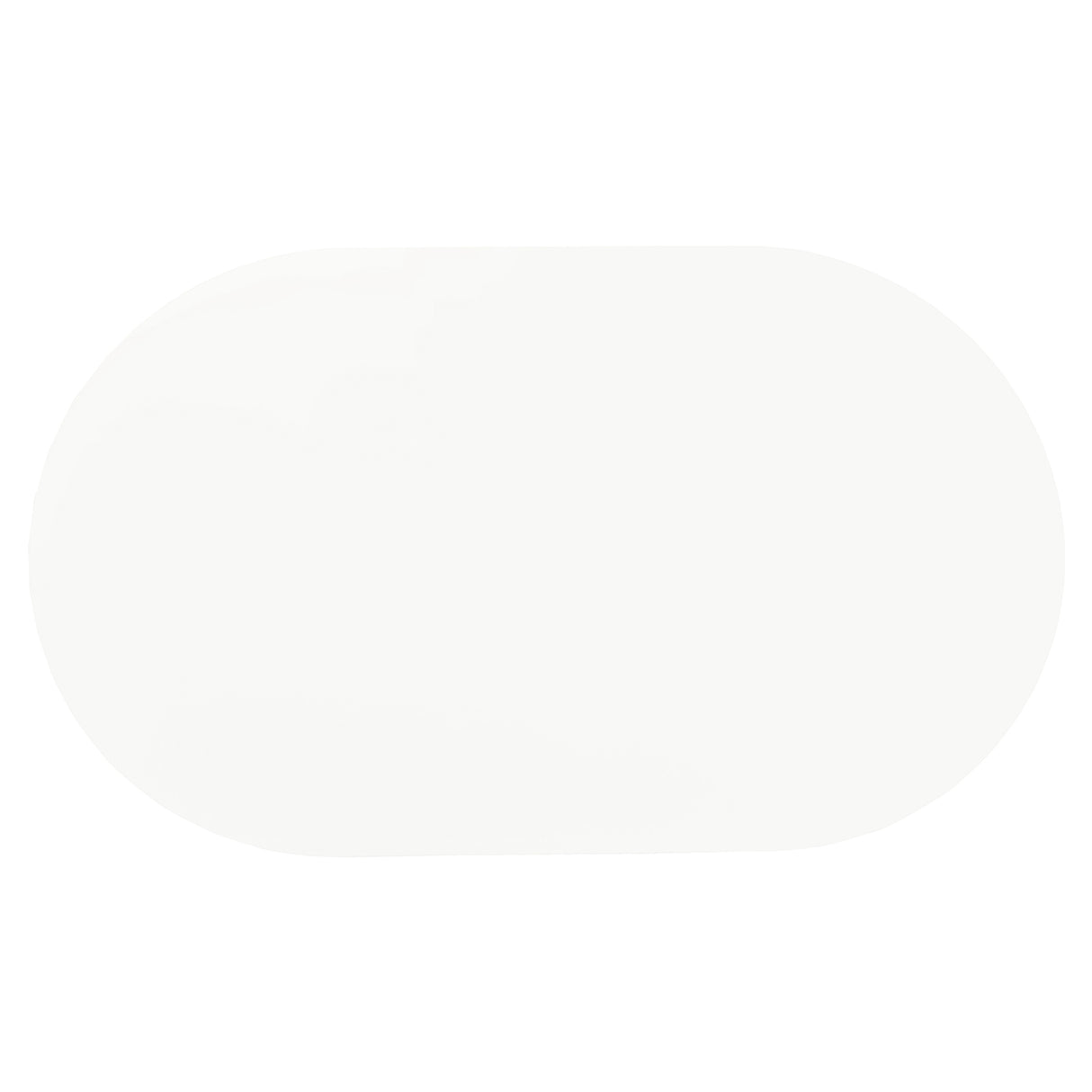 Retro Oval Dining Table Glossy White And Chrome