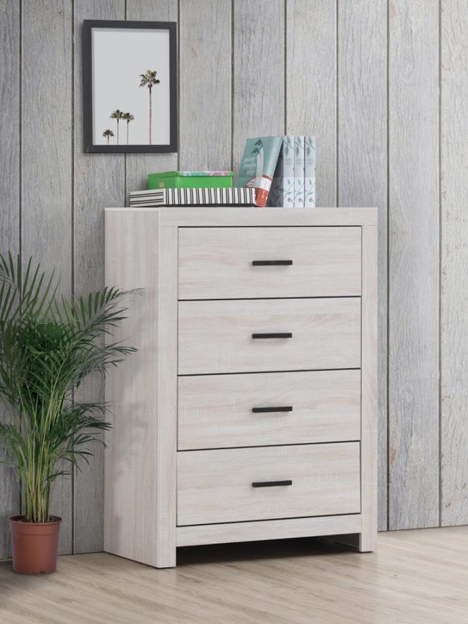 Brantford 4-Drawer Chest Coastal White