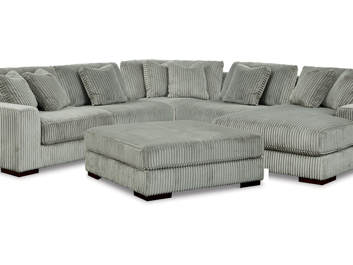 Lindyn Fog 5-Piece Right-Arm Facing Sectional And Ottoman