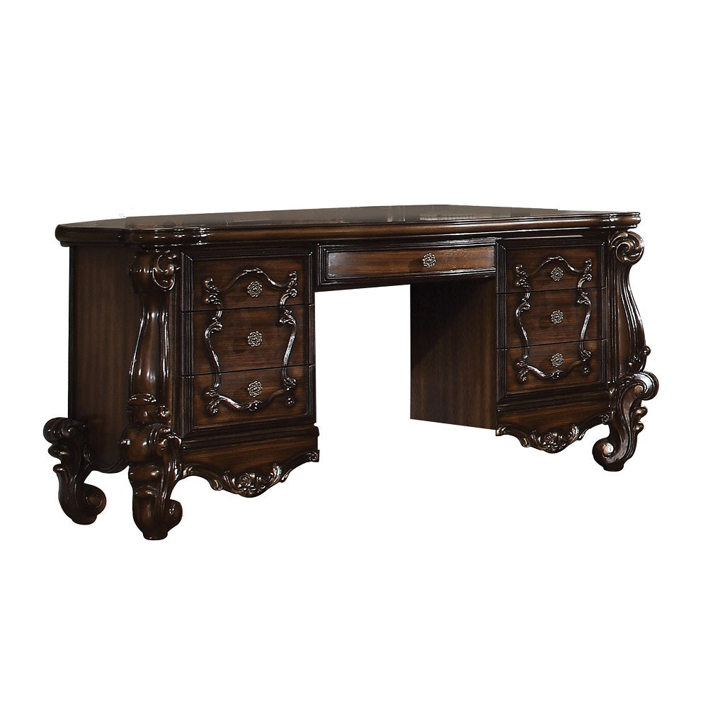 Versailles Cherry Oak Finish Vanity Desk