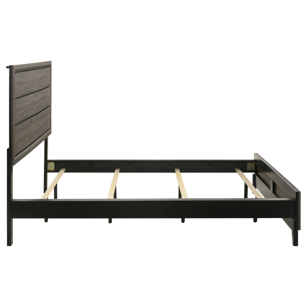 Watson Grey Oak Wood California King Panel Bed