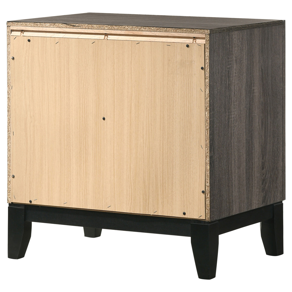 Watson 2-Drawer Nightstand Grey Oak And Black