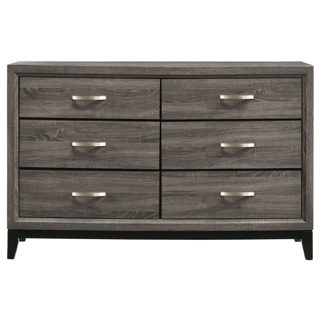 Watson 6-Drawer Dresser Grey Oak And Black