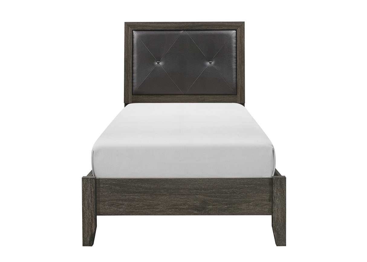 Edina Dark Gray Twin Bed