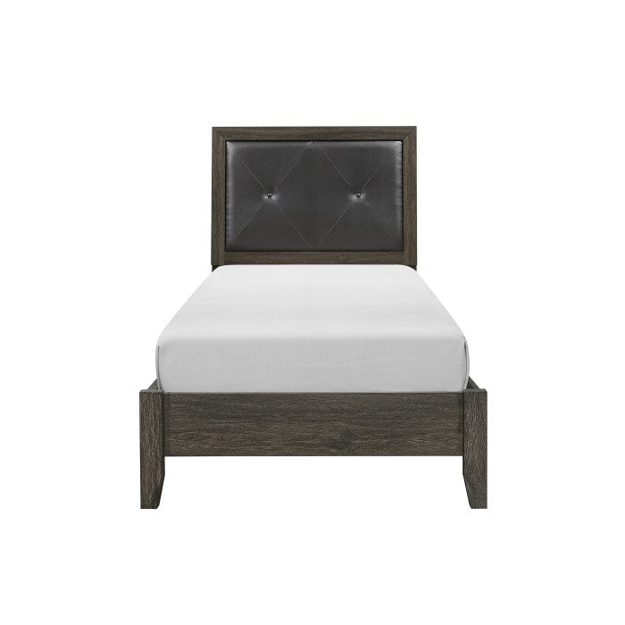 Edina Dark Gray Twin Bed