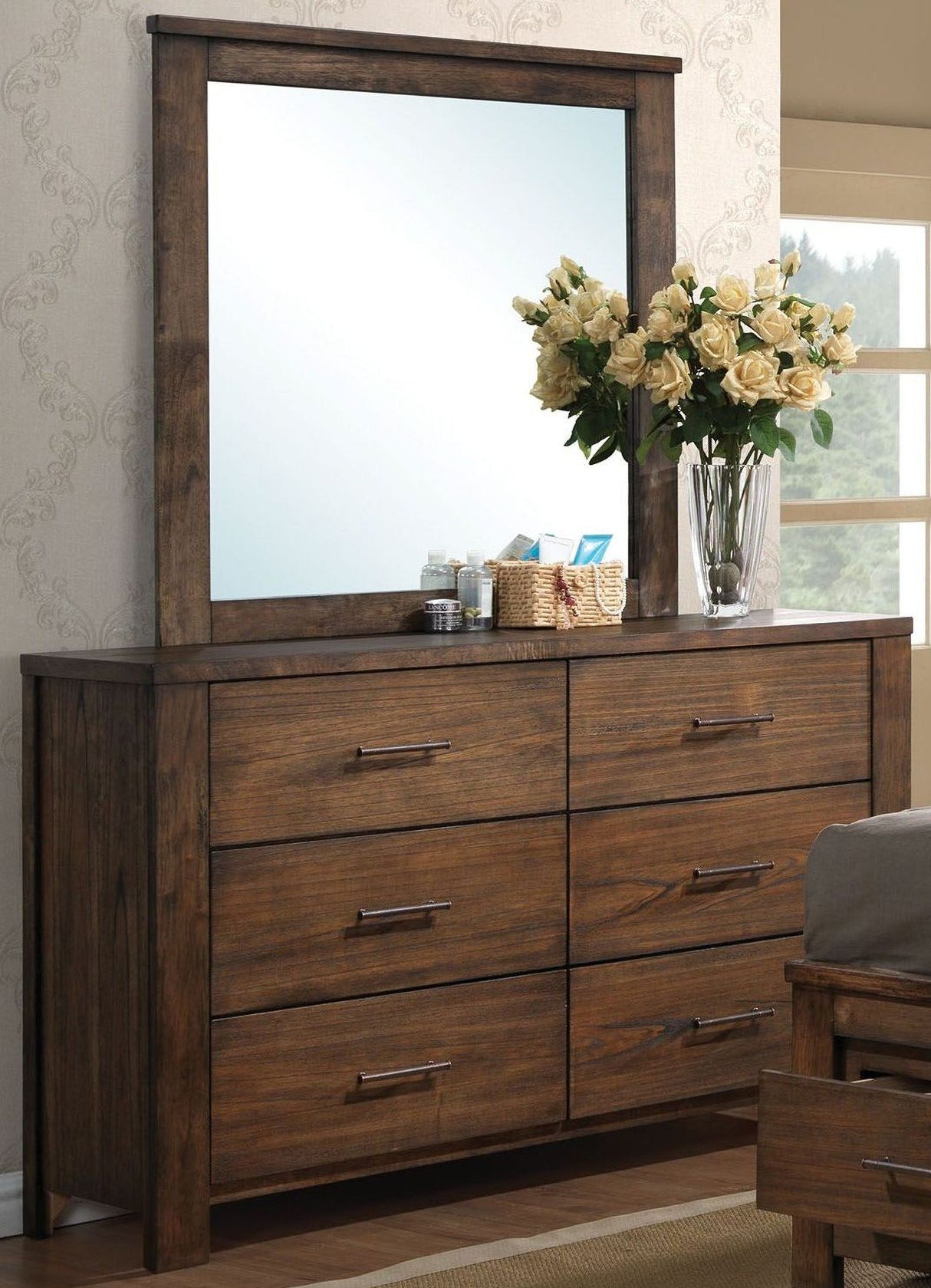 Merrilee Oak Panel Storage Bedroom Set