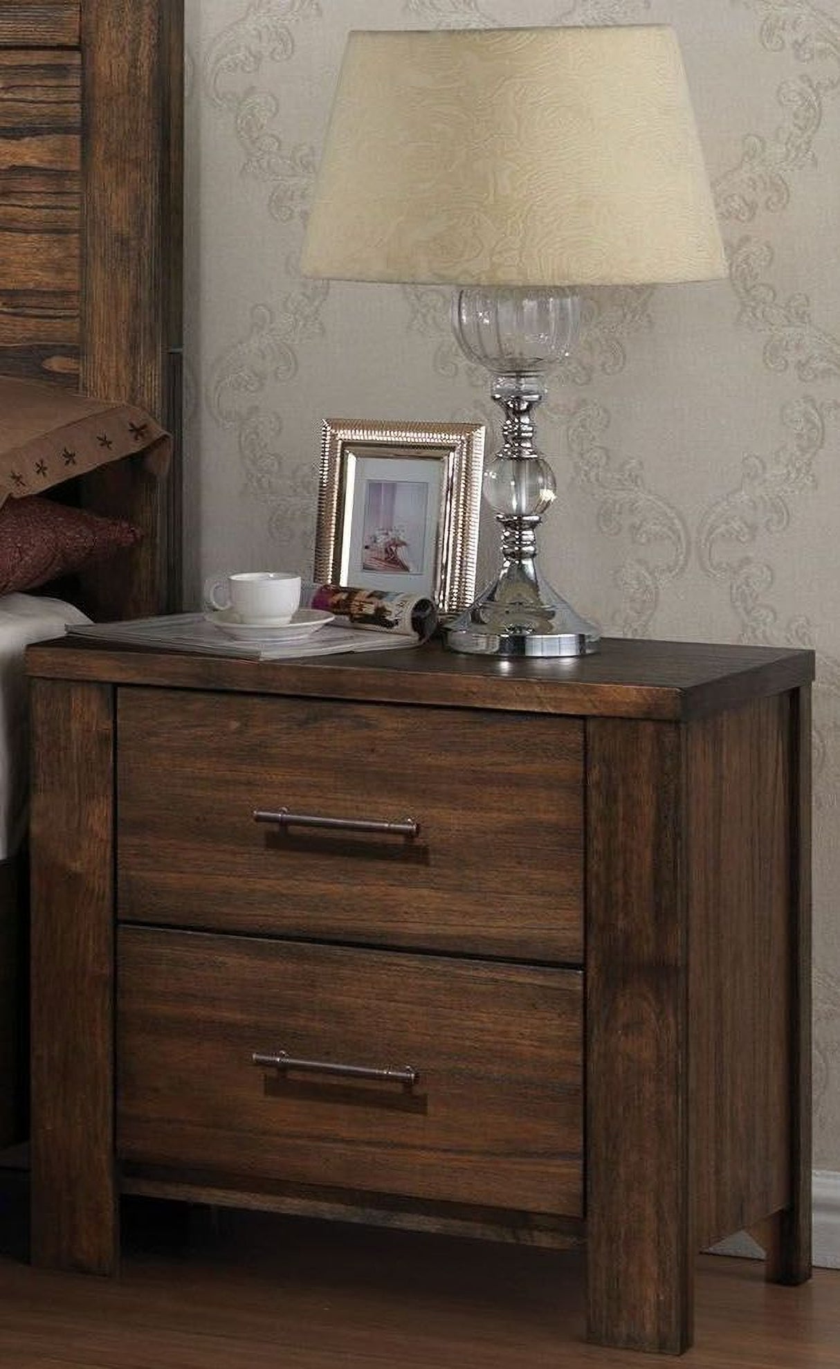 Merrilee Oak Panel Storage Bedroom Set