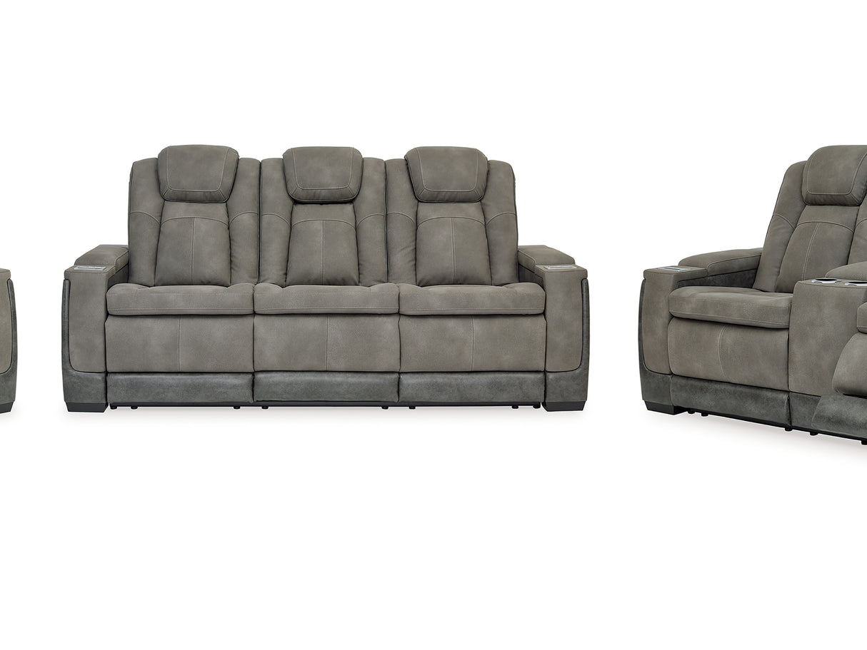 Next-Gen Durapella Slate Power Reclining Sofa, Loveseat And Recliner