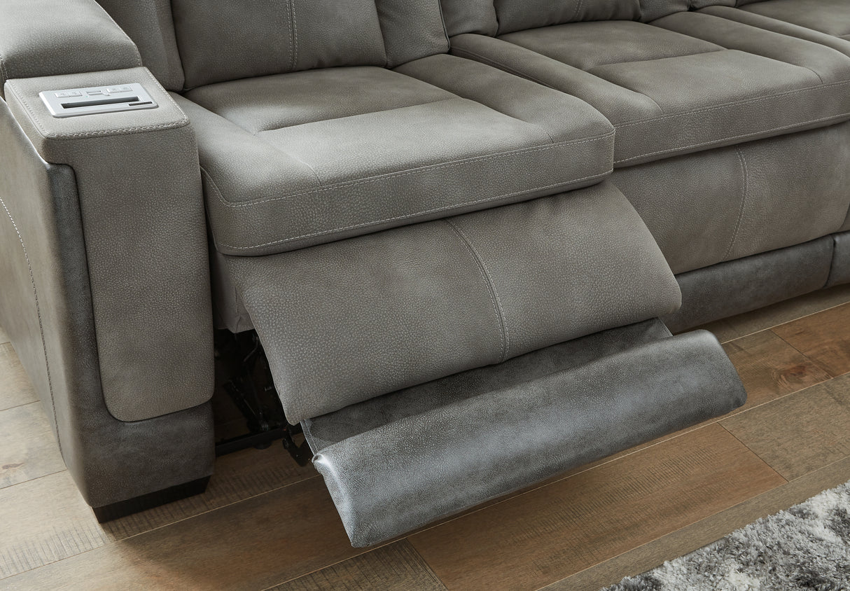 Next-Gen Slate Durapella Power Reclining Loveseat With Console
