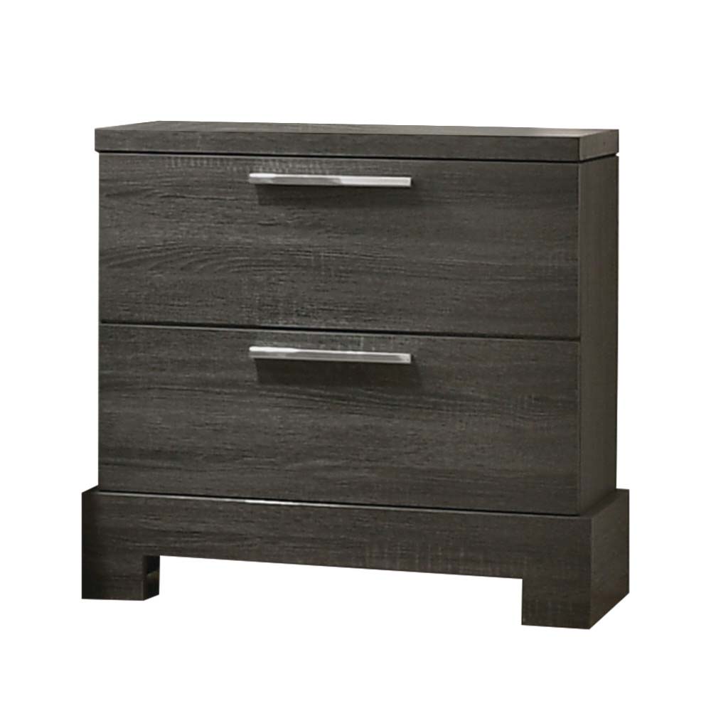 Lantha Gray Oak Finish Nightstand