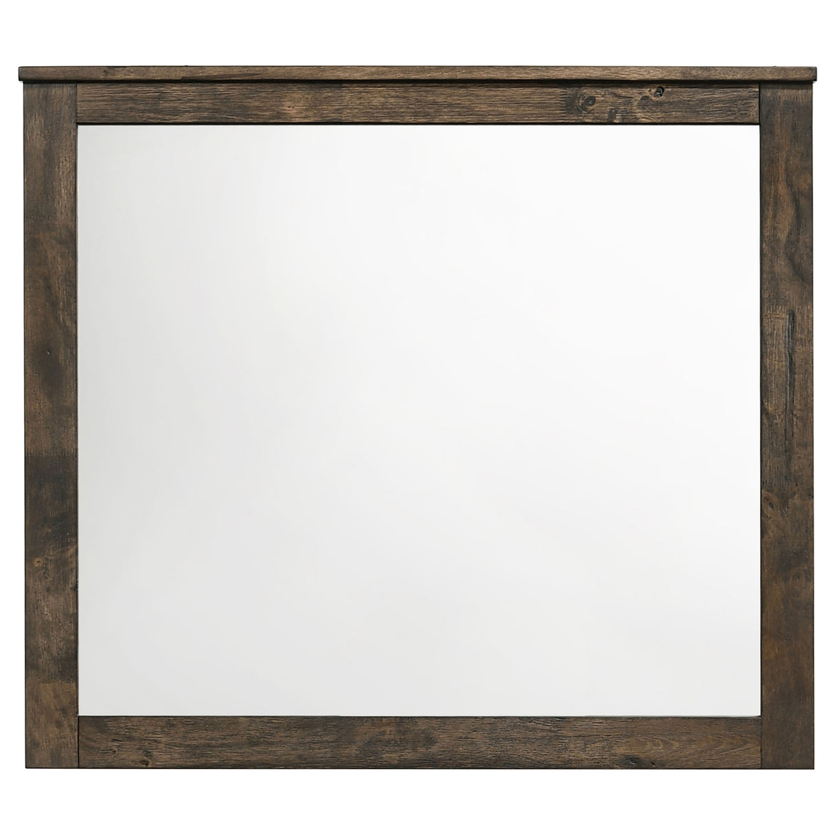 Woodmont Rectangle Mirror Rustic Golden Brown