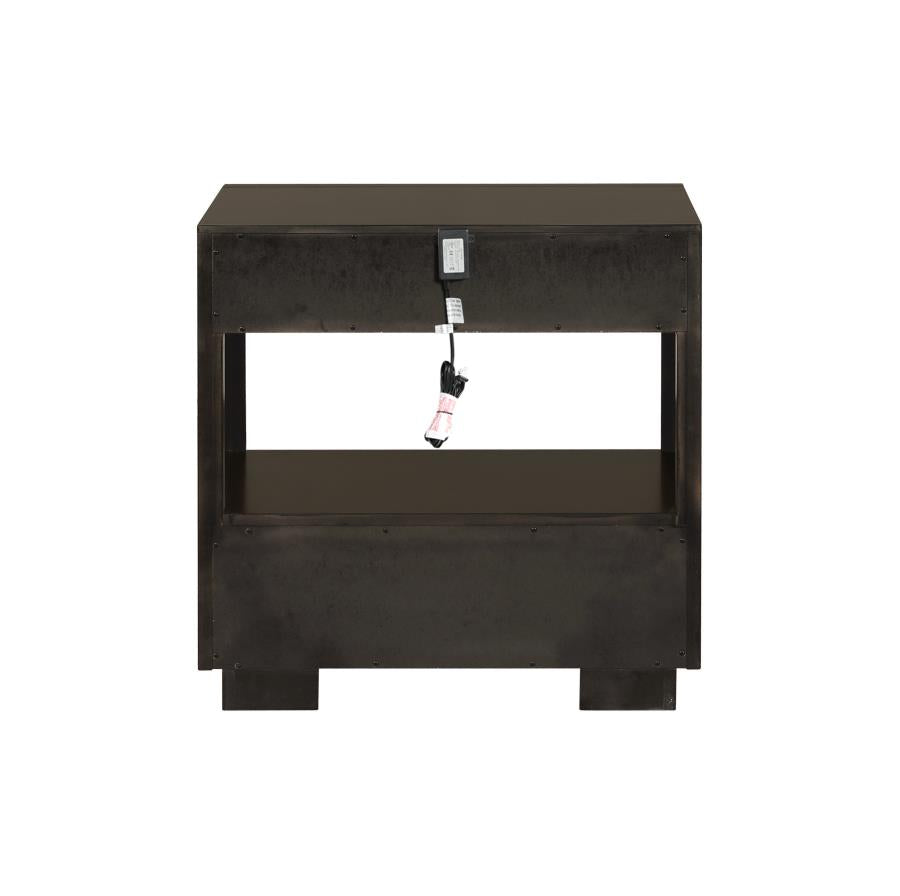 Durango 2-Drawer Nightstand Smoked Peppercorn