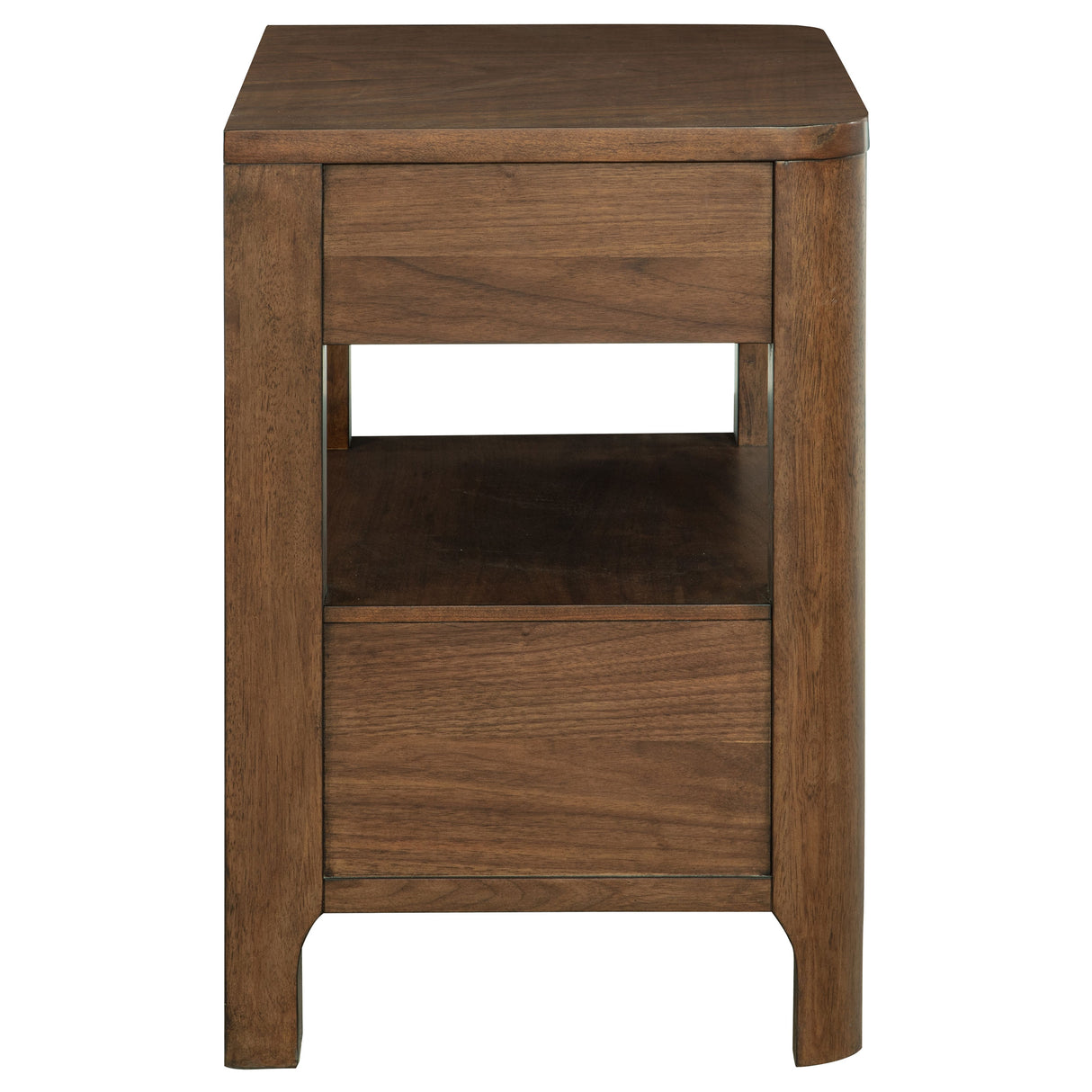Maderia Walnut 2-Drawer Nightstand Bedside Table