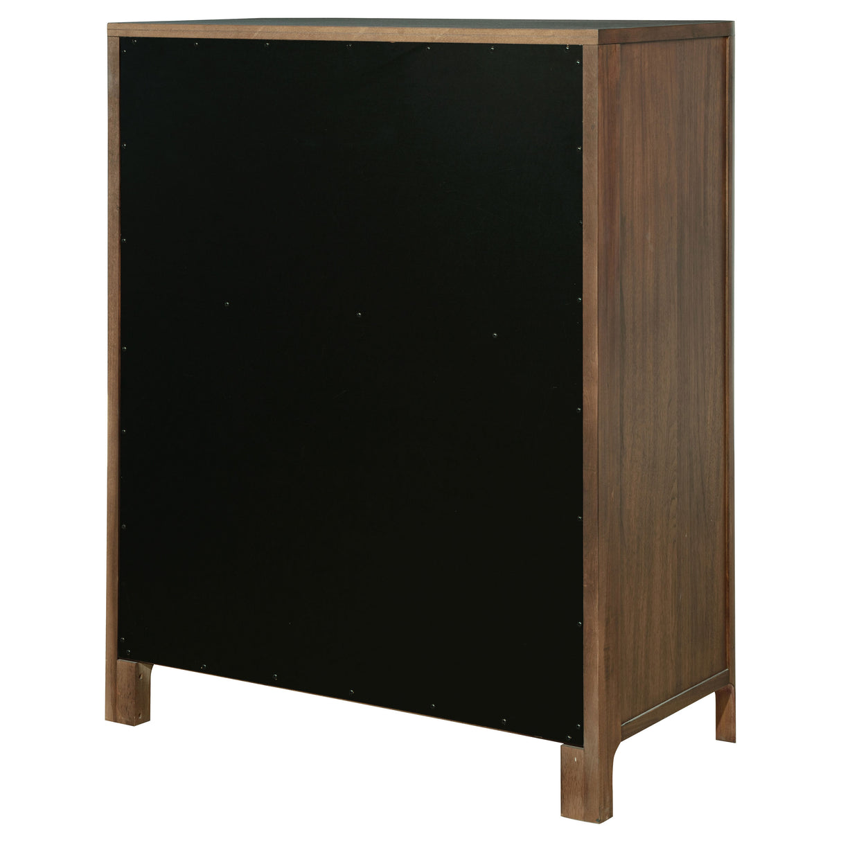 Maderia Walnut 5-Drawer Chest Of Drawers