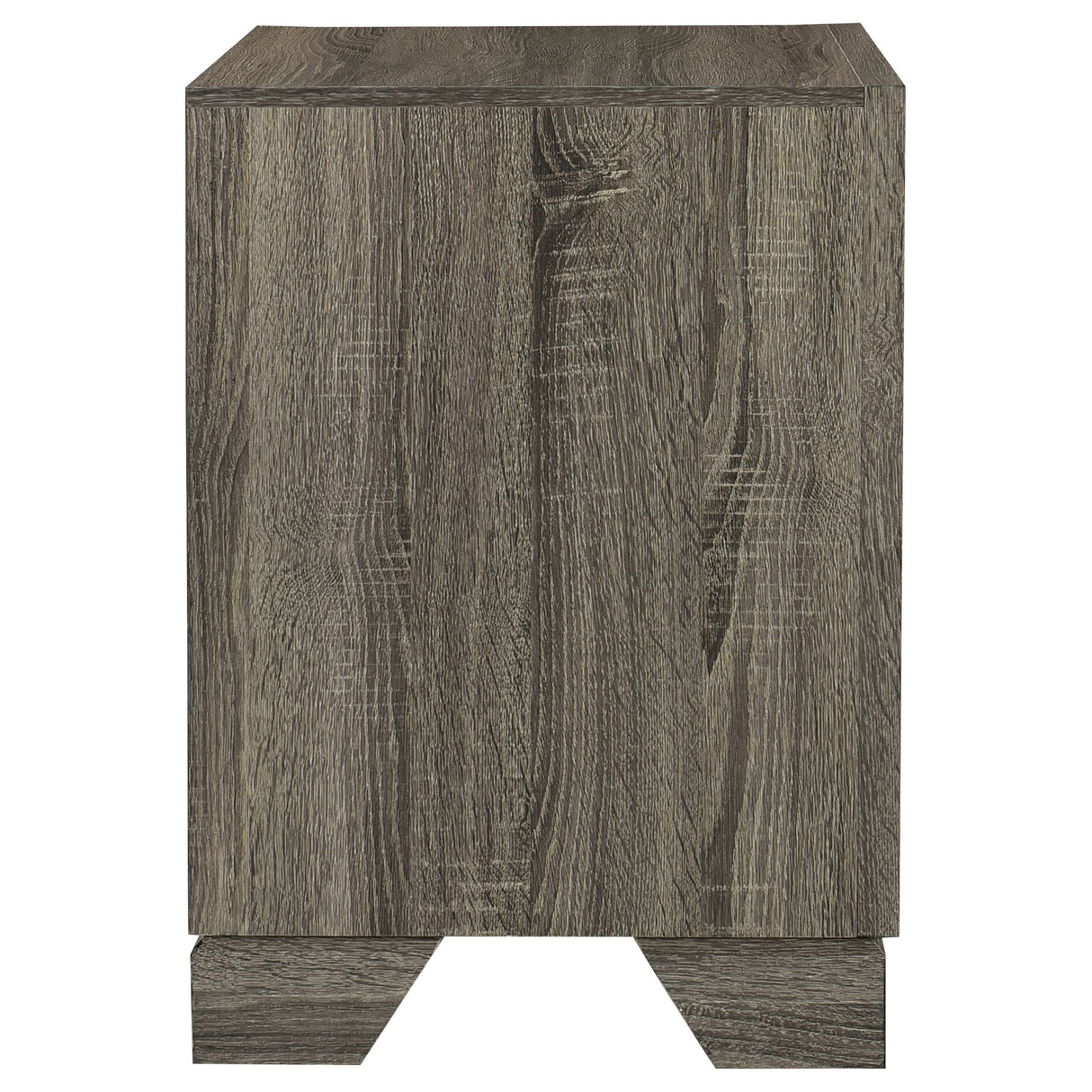 Wright Brown Oak 2-Drawer Nightstand Bedside Table