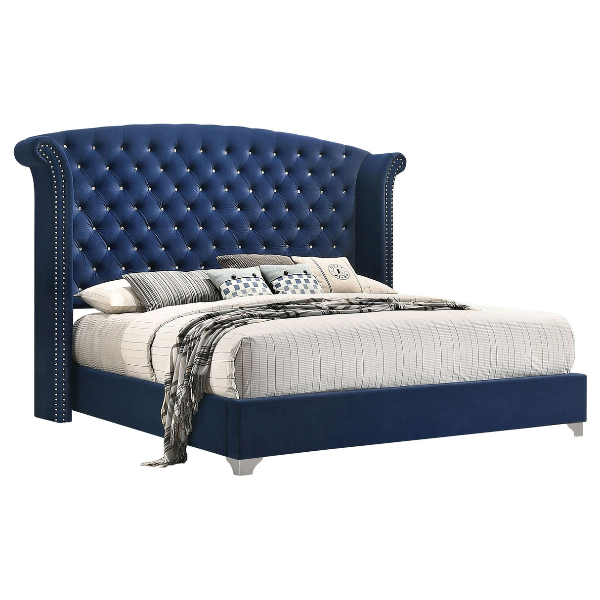Melody Pacific Blue 4-Piece Queen Bedroom Set